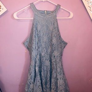Blue lace dress